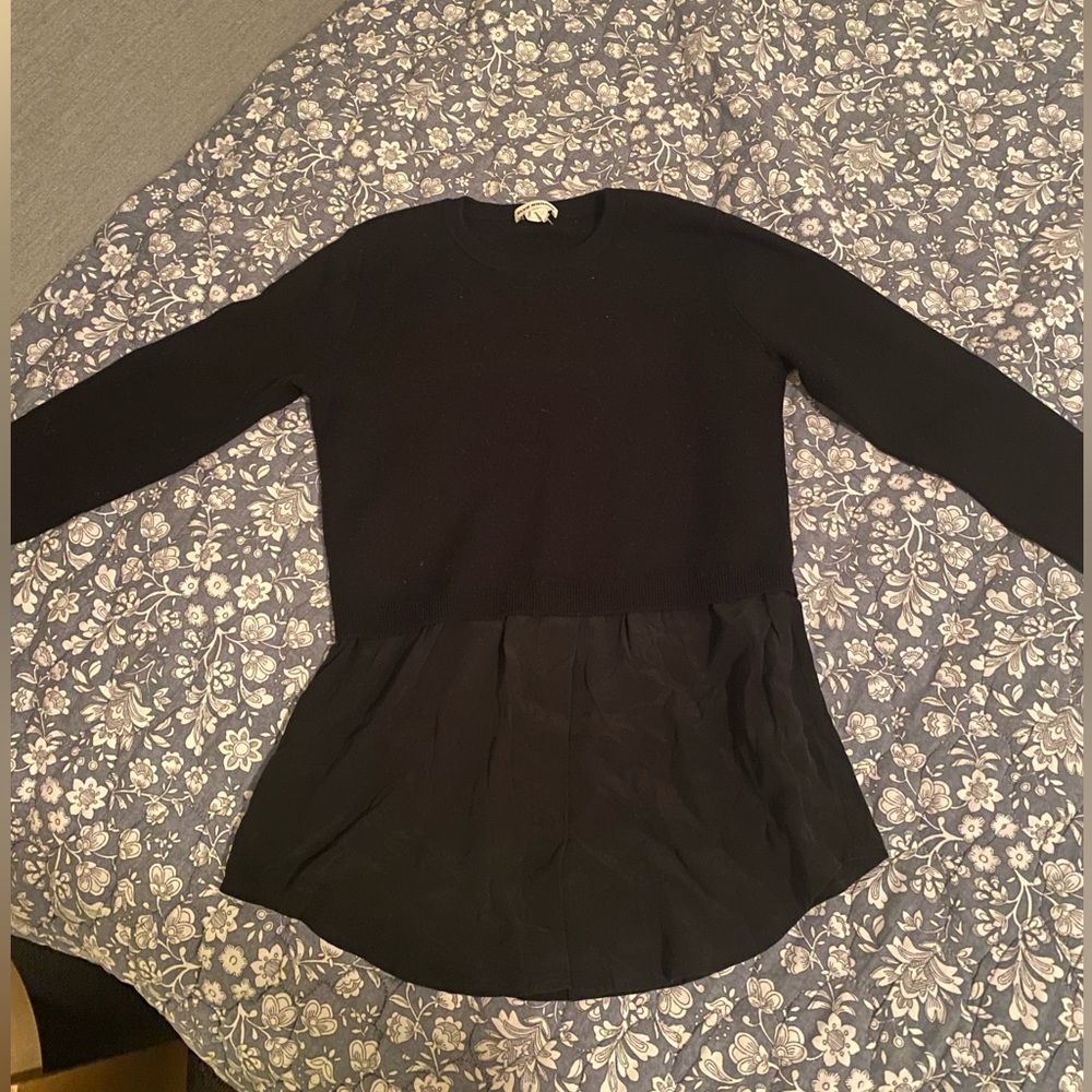 Club Monaco mixed media knit top
